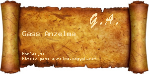Gass Anzelma névjegykártya